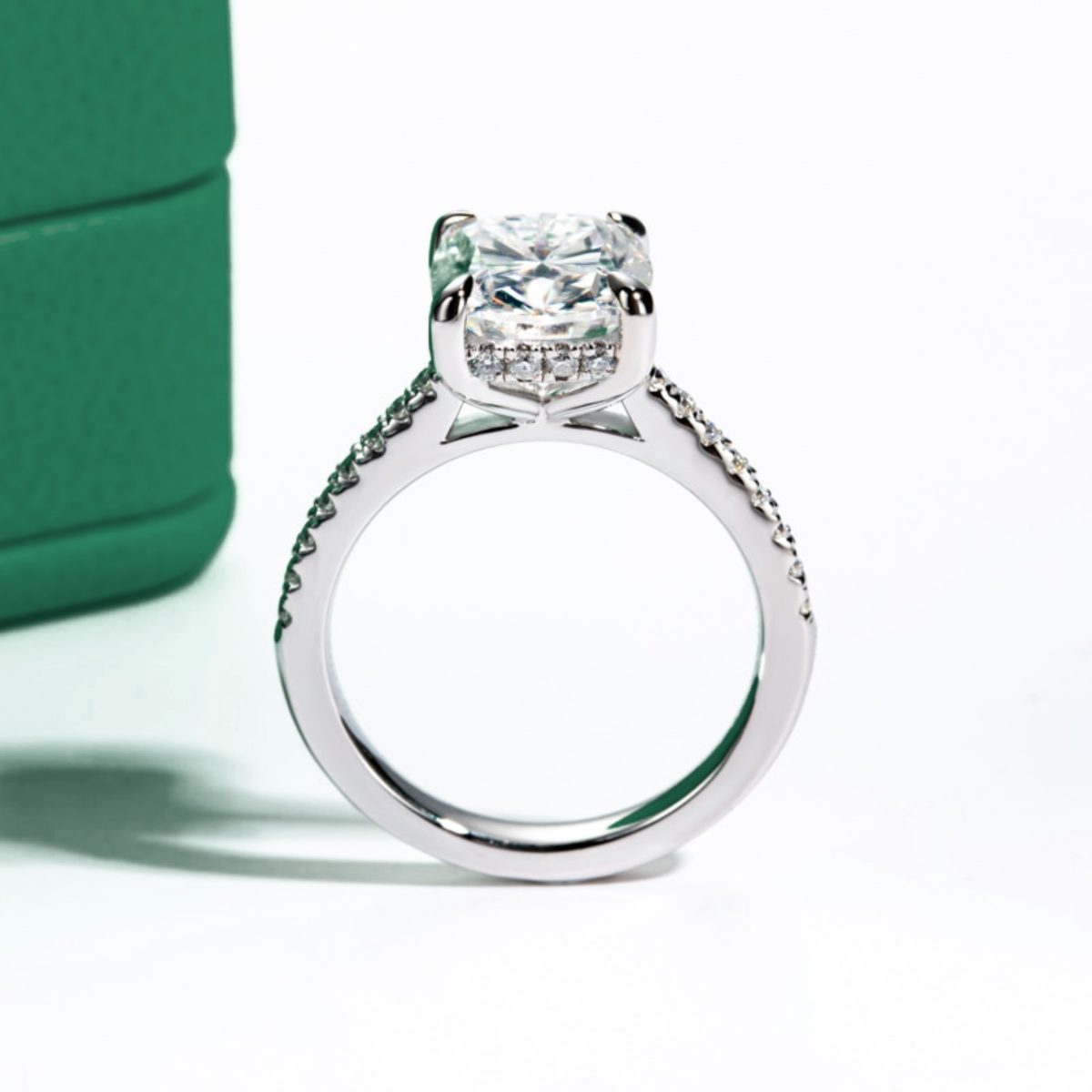 The Agnes - Cushion Cut Moissanite Solitaire Ring