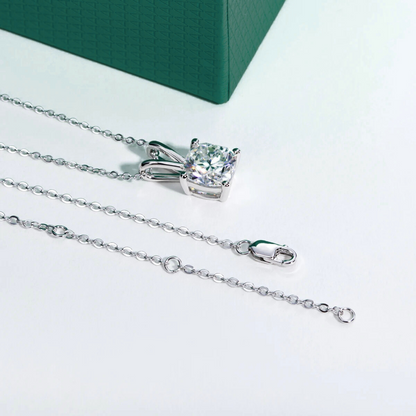 The Marcelline – Cushion Cut Moissanite Necklace
