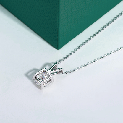 The Marcelline – Cushion Cut Moissanite Necklace