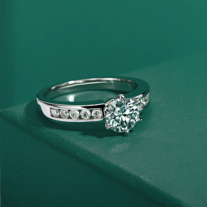 The Claire - Round Brilliant Cut Moissanite Solitaire Ring