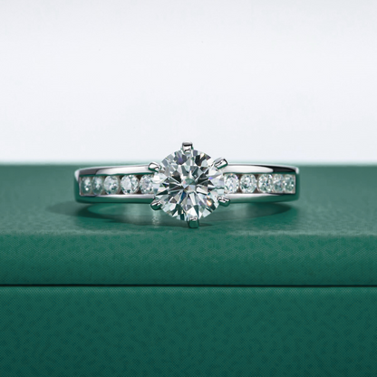 The Claire - Round Brilliant Cut Moissanite Solitaire Ring