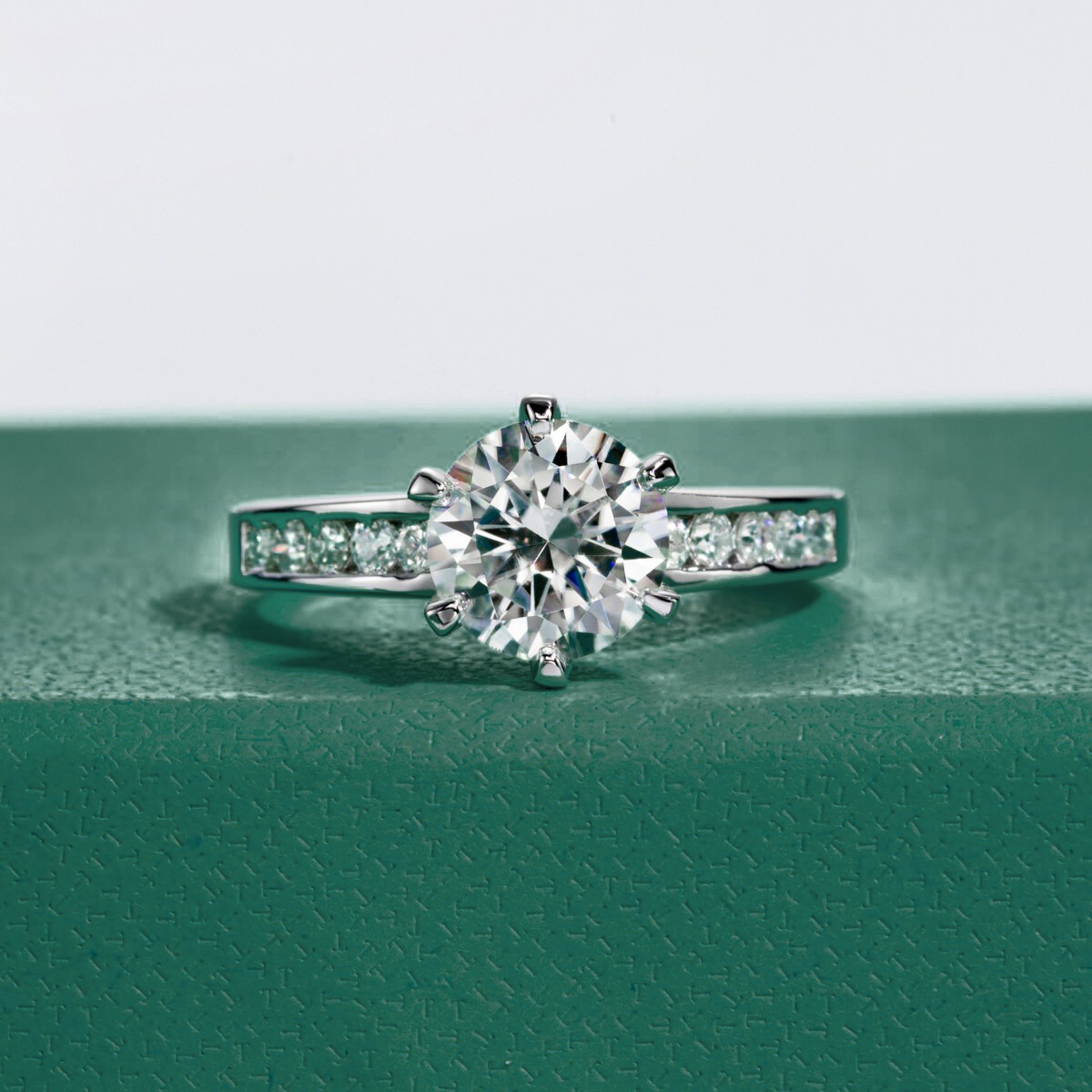 The Claire - Round Brilliant Cut Moissanite Solitaire Ring