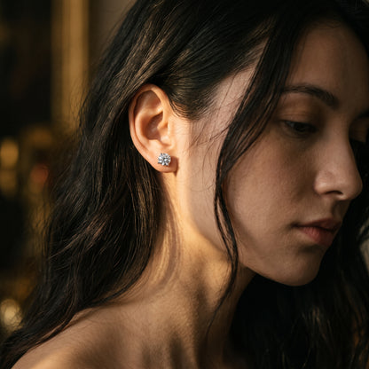 The Josephine - Solitaire 4-Prong Moissanite Earrings