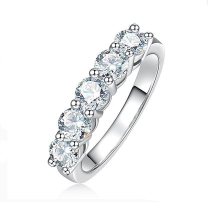 The Olivia - Moissanite Half Eternity Ring