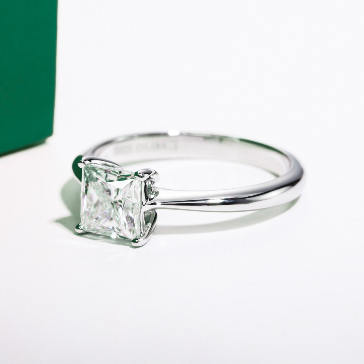 The Charlotte - Princess Cut Moissanite Solitaire Ring