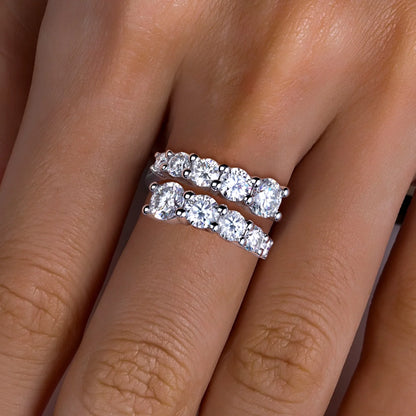 The Maelis - Moissanite Half Eternity Ring