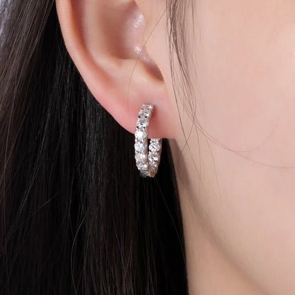 The Camilla – Moissanite Hoop Earrings