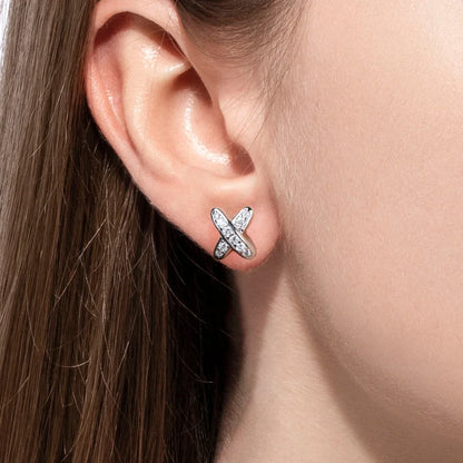 The Maya - X Design Moissanite Earrings