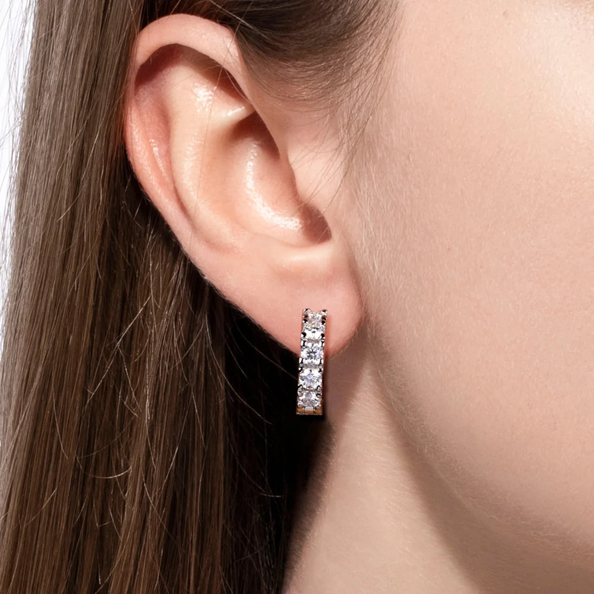 The Valenza - Moissanite Hoop Earrings