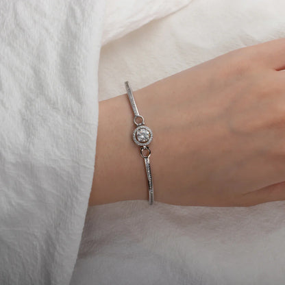 The Carrie - Round Brilliant Cut Moissanite Bracelet