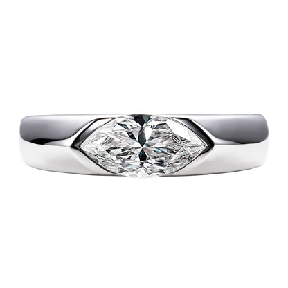 The Alina – Marquise Cut Moissanite Solitaire Ring