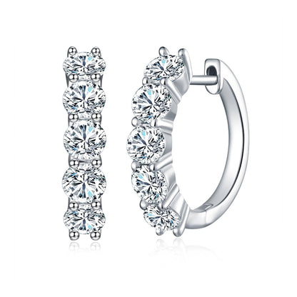 The Harper - Moissanite Hoop Earrings