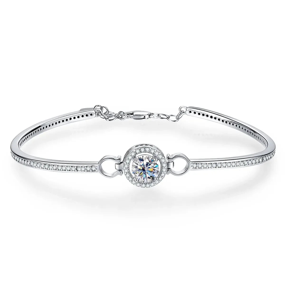 The Carrie - Round Brilliant Cut Moissanite Bracelet