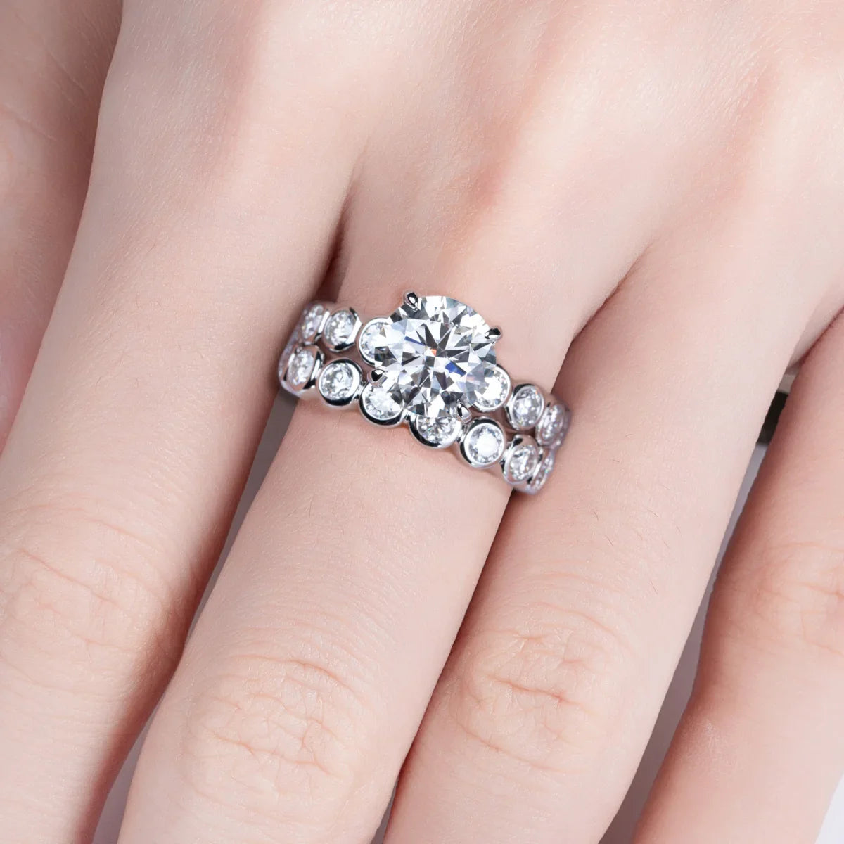 The Harmony - Moissanite Half Eternity Ring