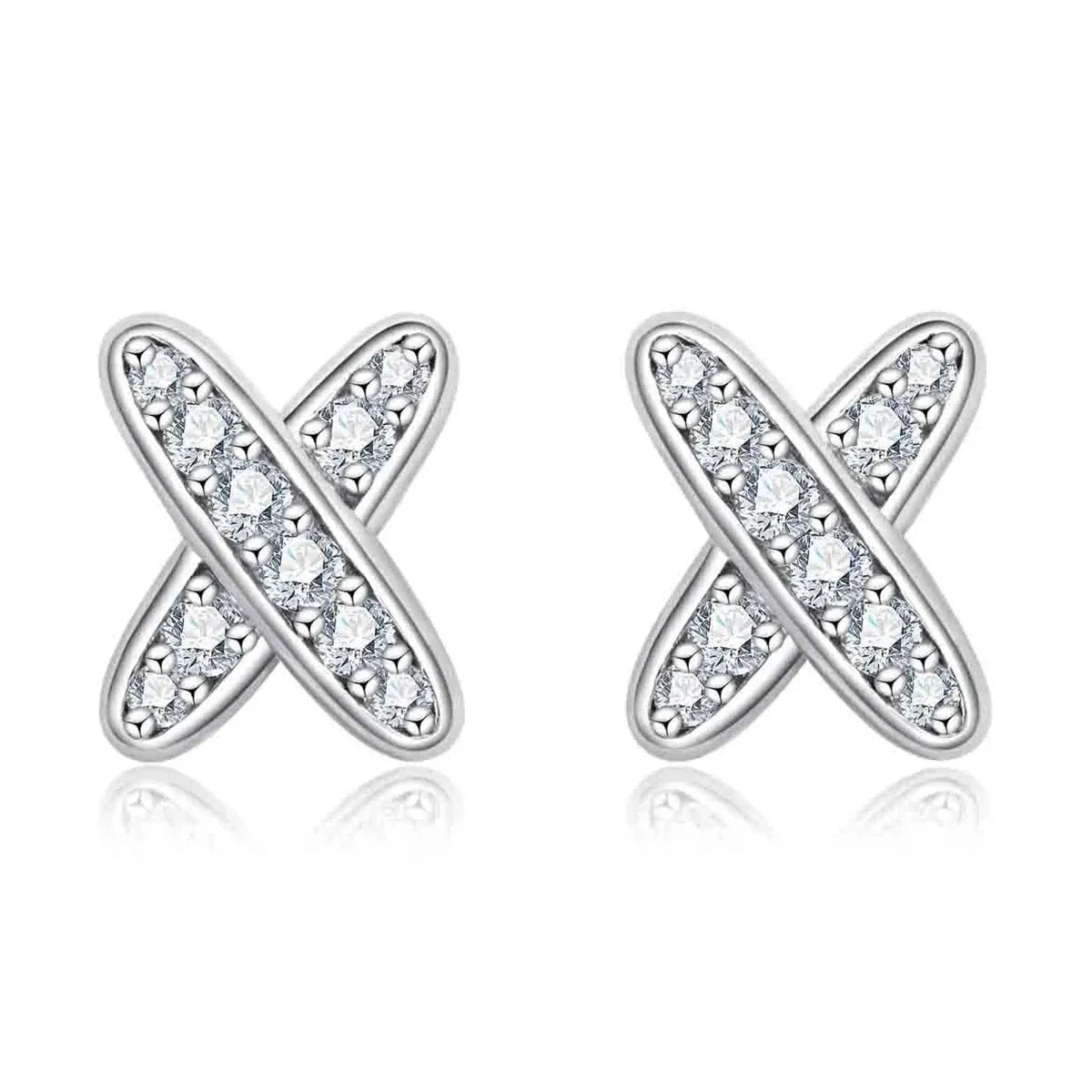 The Maya - X Design Moissanite Earrings