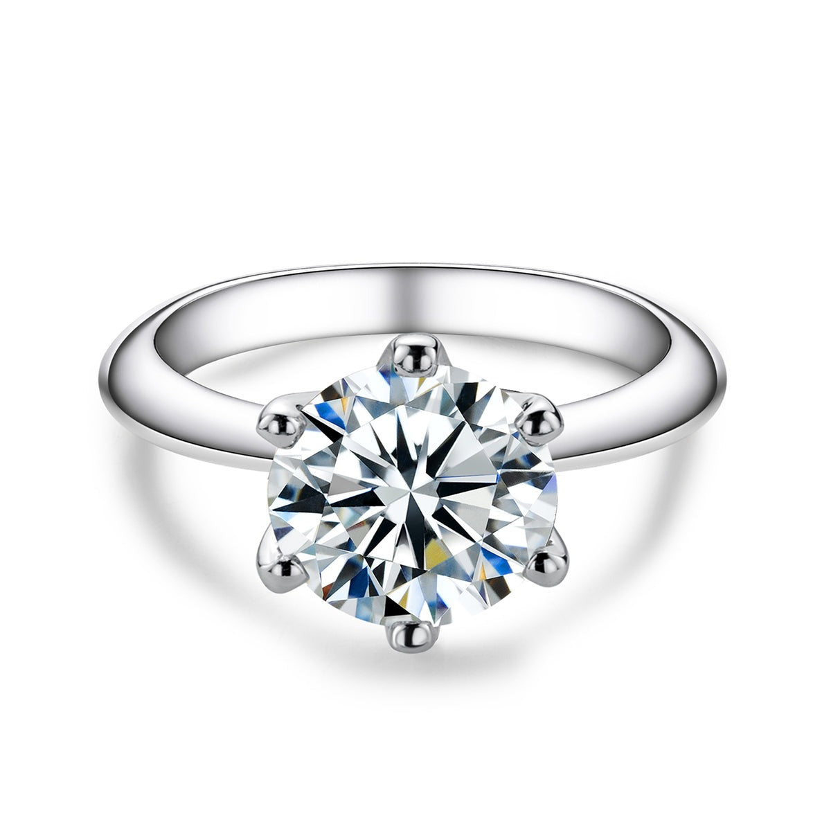 The Classic - Round Brilliant Cut Moissanite Solitaire Ring