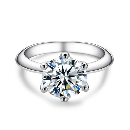 The Classic - Round Brilliant Cut Moissanite Solitaire Ring