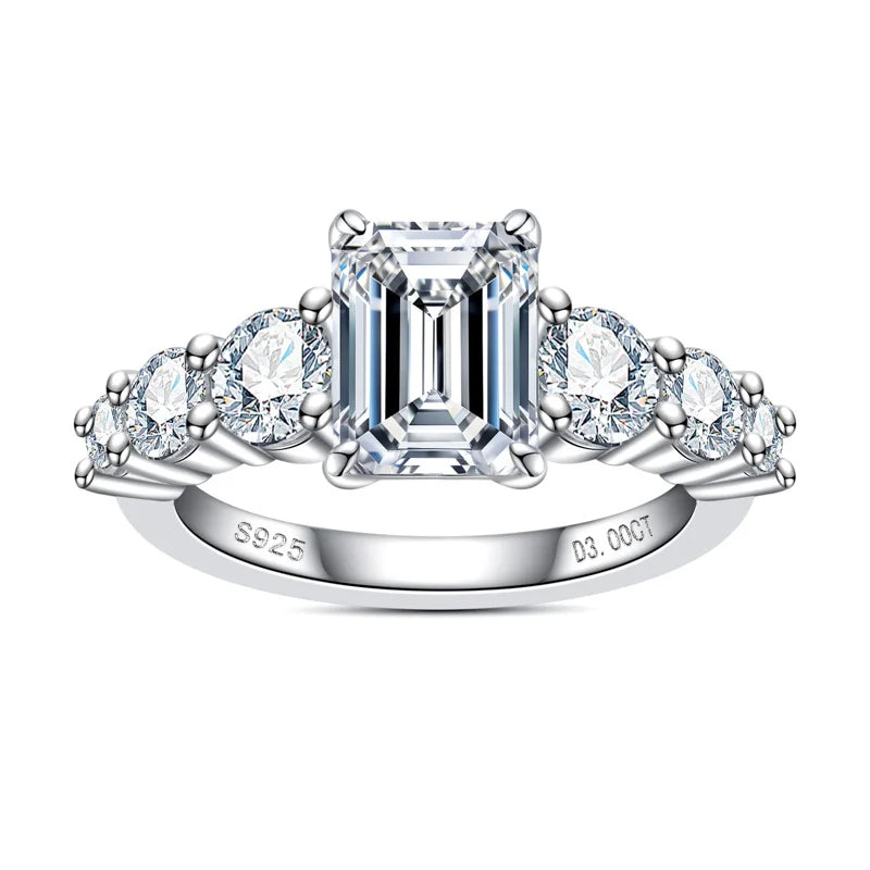 The Vienna - Emerald Cut Moissanite Ring