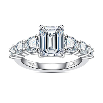 The Vienna - Emerald Cut Moissanite Ring