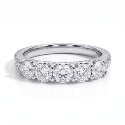 The Fiora - Moissanite Half Eternity Ring