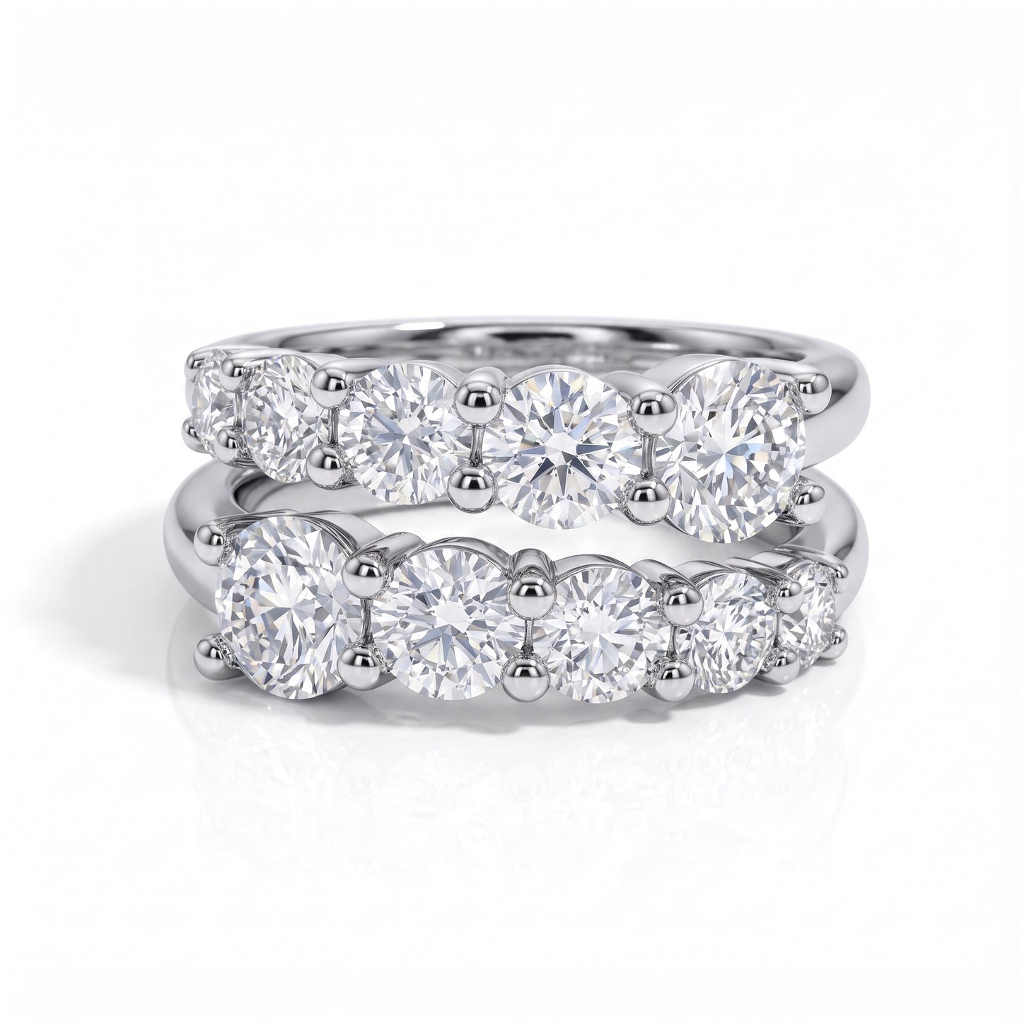 The Maelis - Moissanite Half Eternity Ring