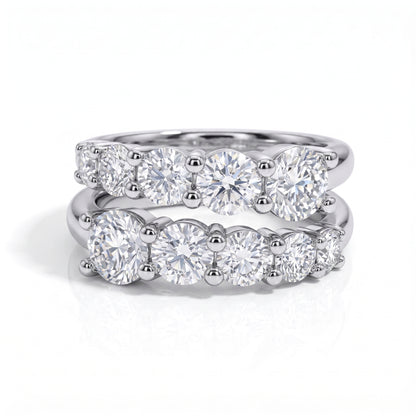 The Maelis - Moissanite Half Eternity Ring