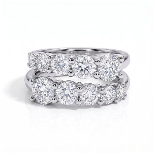 The Maelis - Moissanite Half Eternity Ring