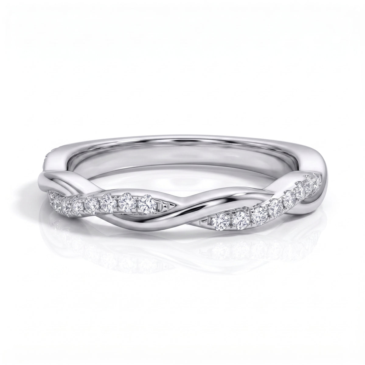 The Odessa - Moissanite Half Eternity Ring