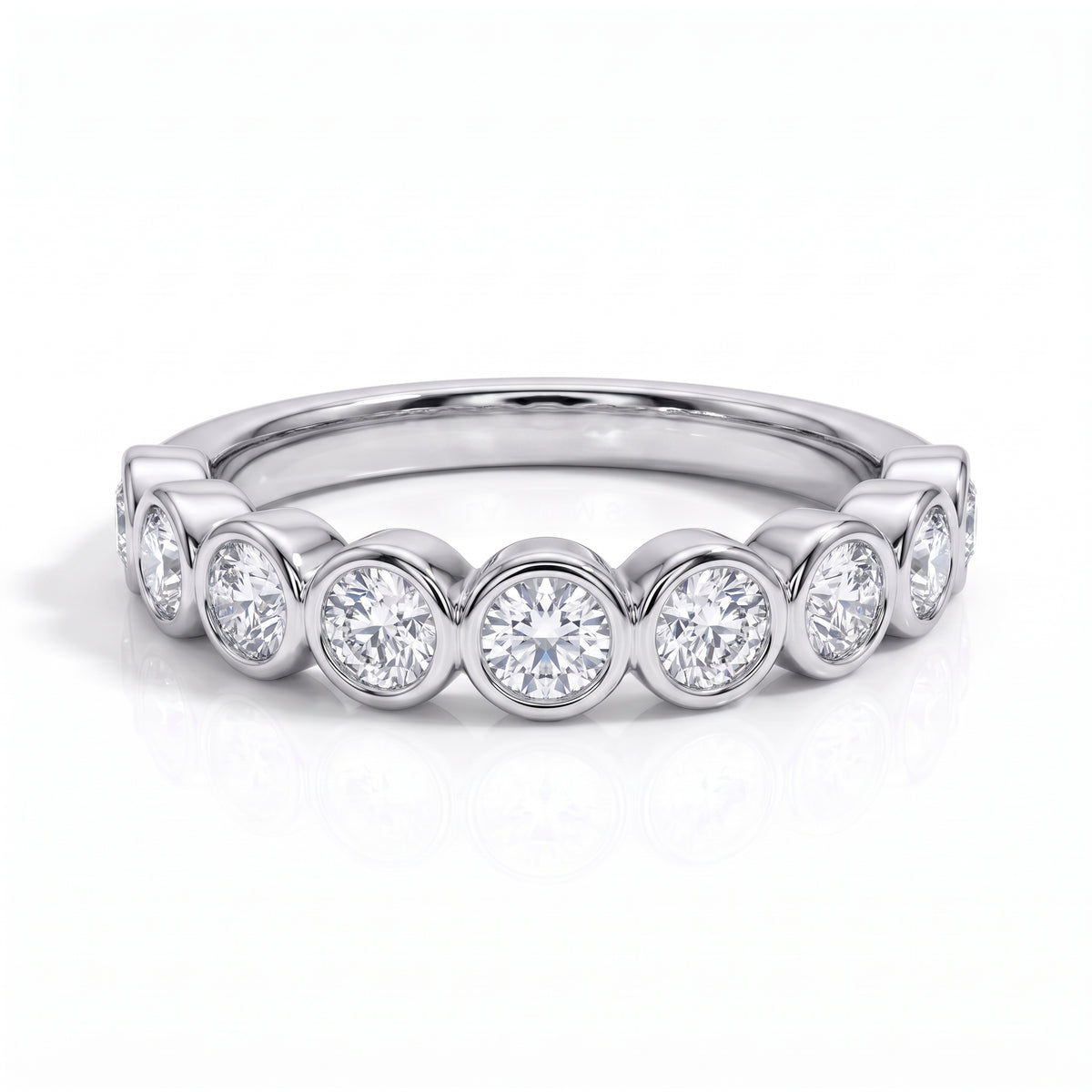 The Harmony - Moissanite Half Eternity Ring