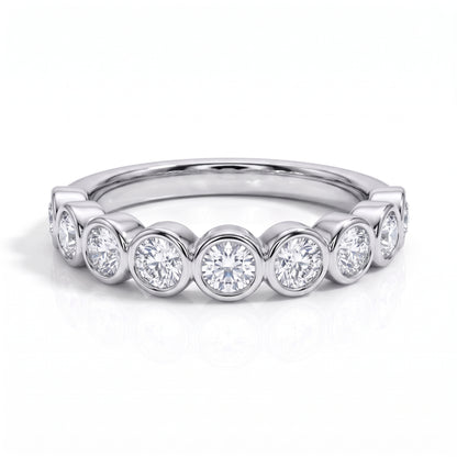 The Harmony - Moissanite Half Eternity Ring