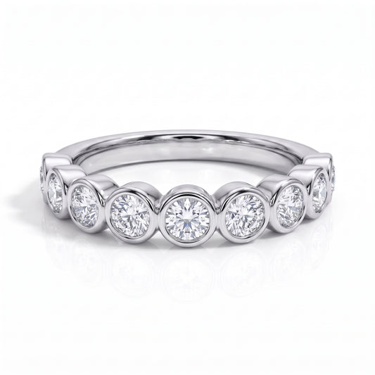 The Harmony - Moissanite Half Eternity Ring