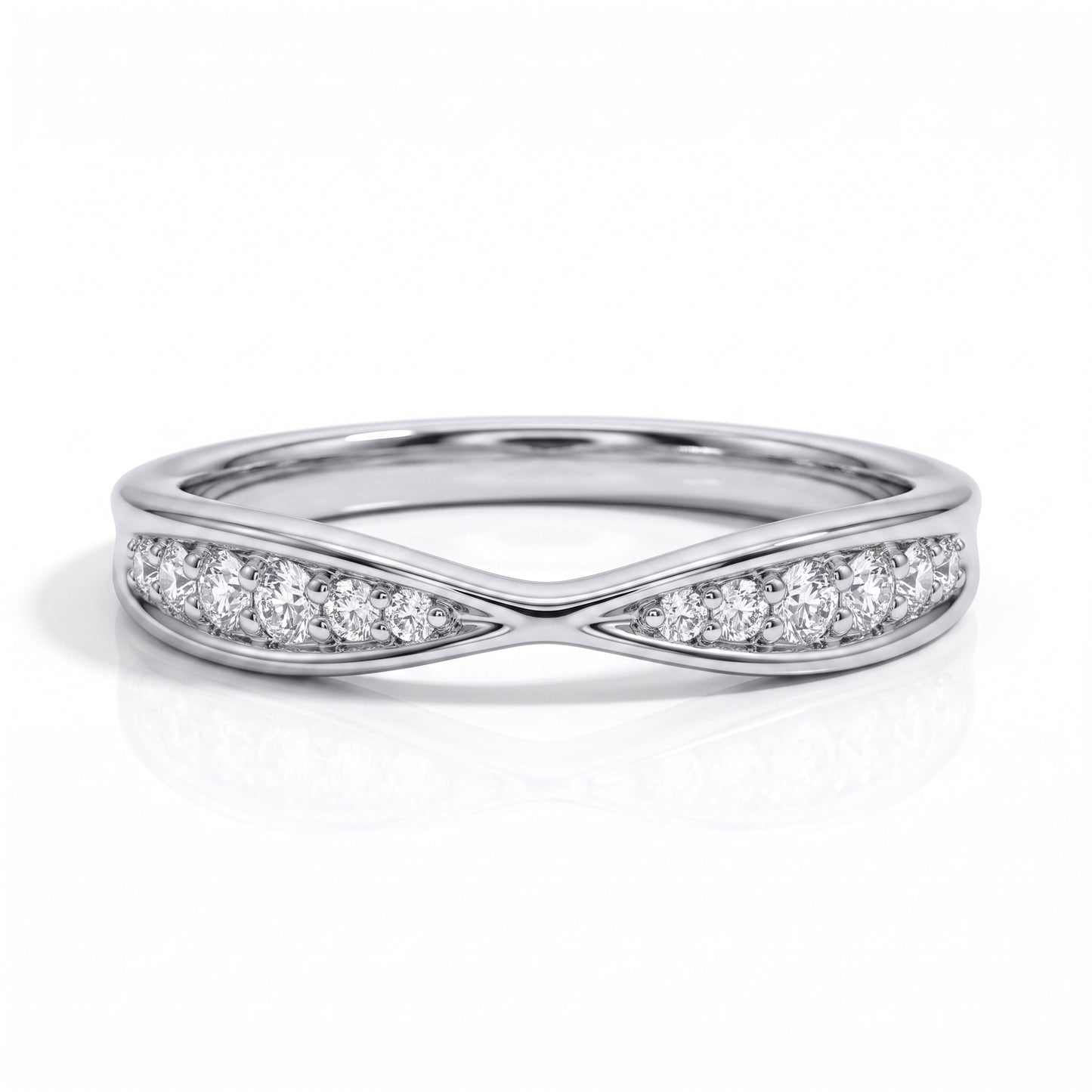 The Infinity - Moissanite Half Eternity Ring