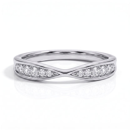 The Infinity - Moissanite Half Eternity Ring