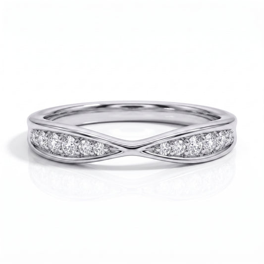 The Infinity - Moissanite Half Eternity Ring