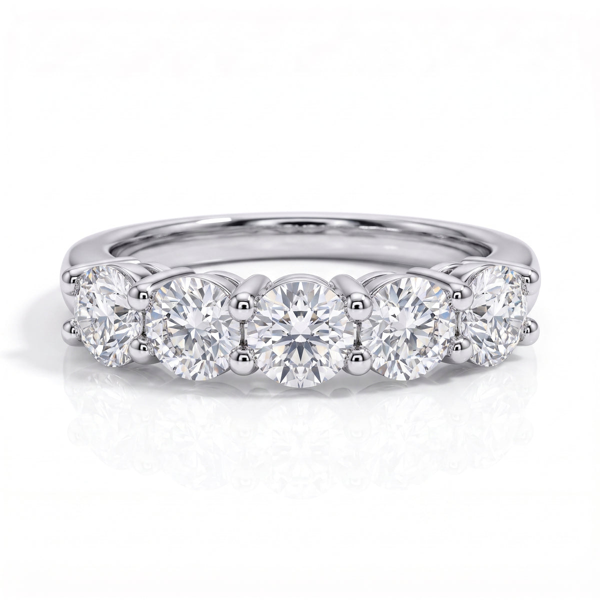 The Olivia - Moissanite Half Eternity Ring