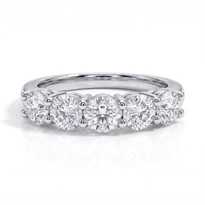 The Olivia - Moissanite Half Eternity Ring