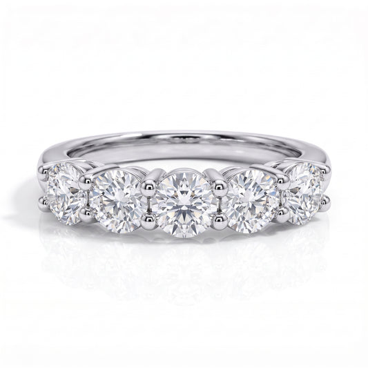 The Olivia - Moissanite Half Eternity Ring