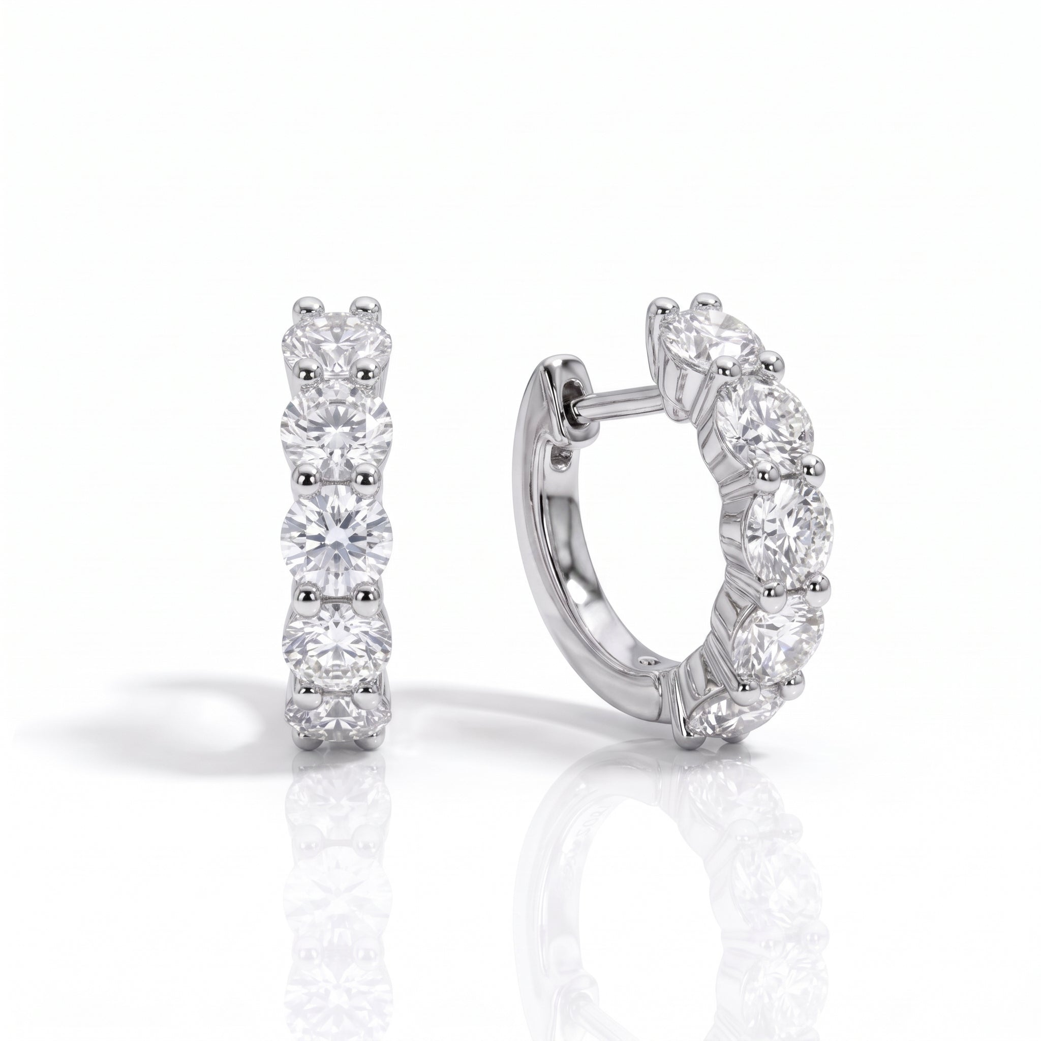 The Harper - Moissanite Hoop Earrings – Moisfine