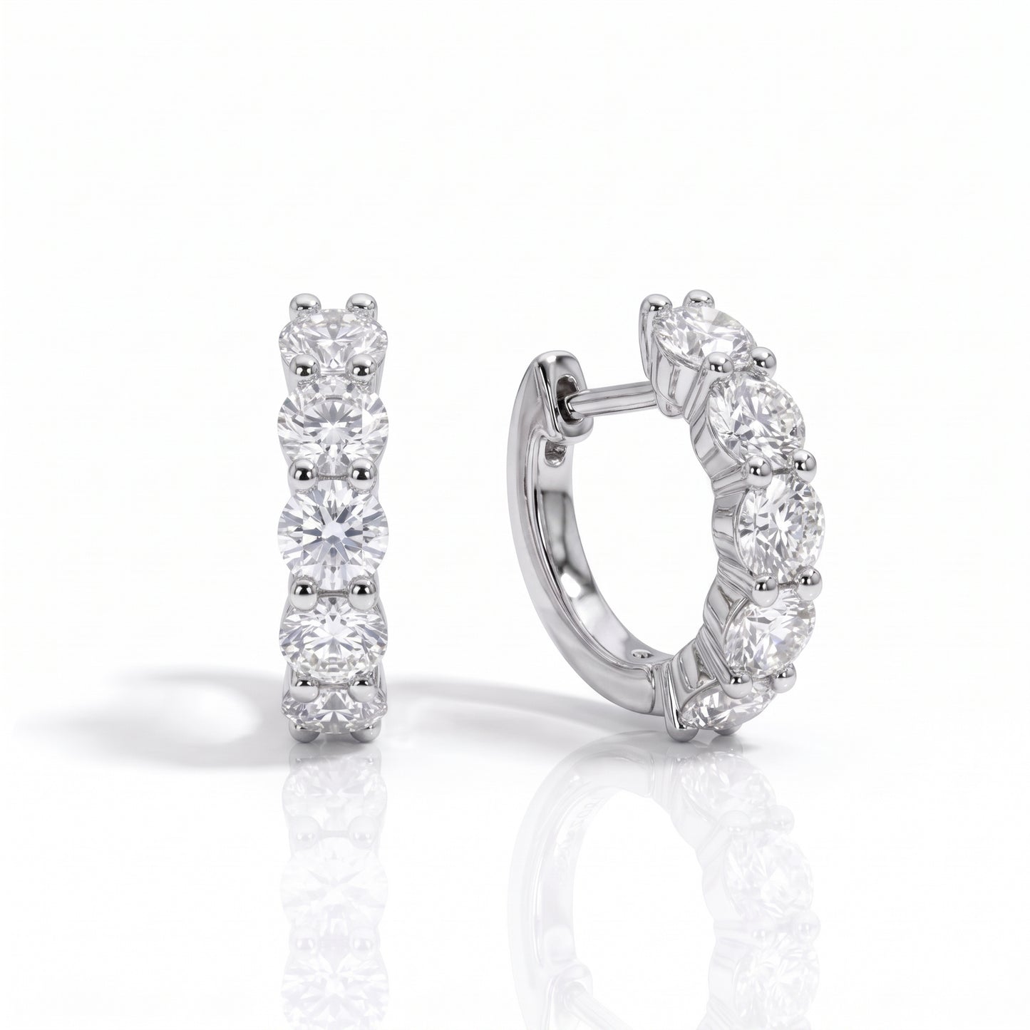 The Harper - Moissanite Hoop Earrings