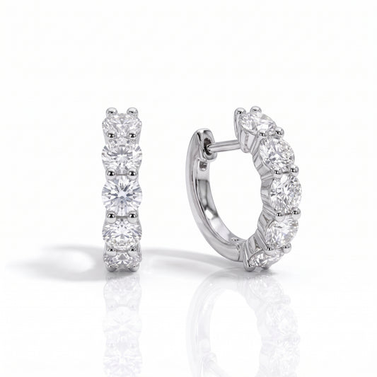 The Harper - Moissanite Hoop Earrings