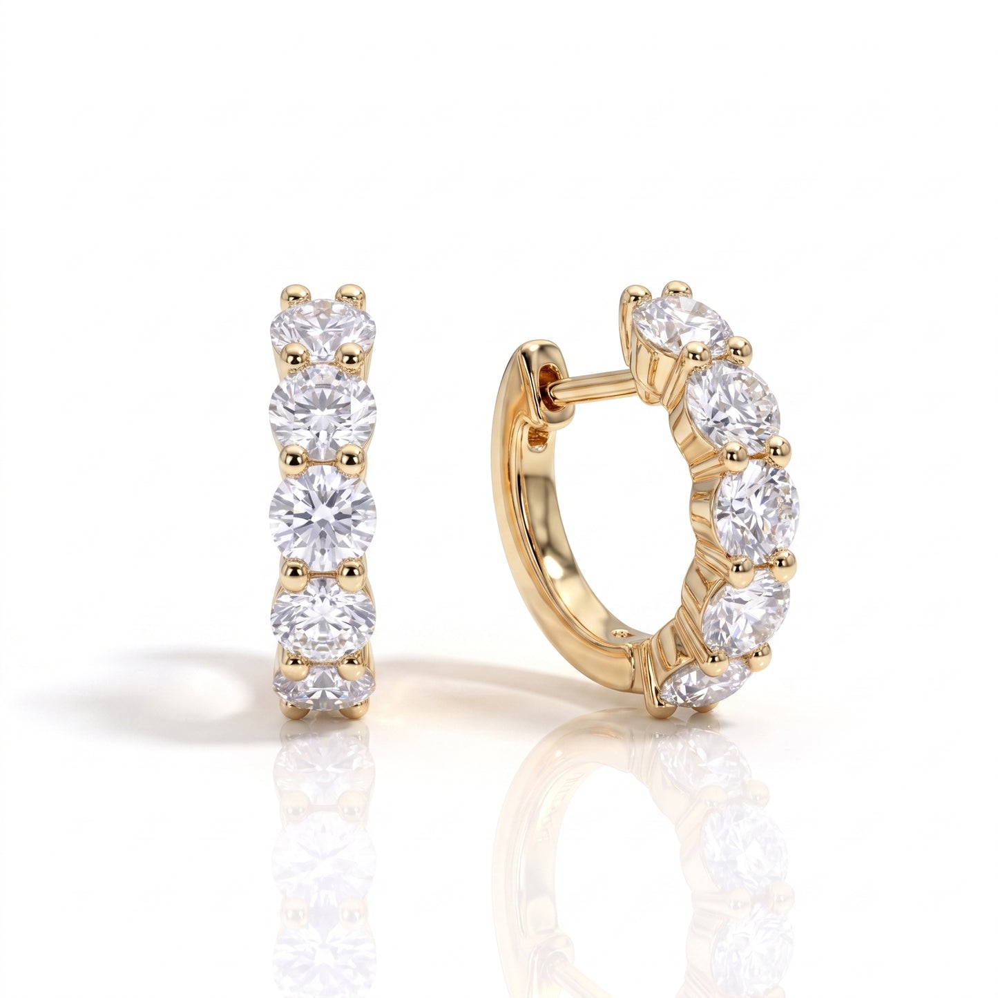 The Harper - Moissanite Hoop Earrings