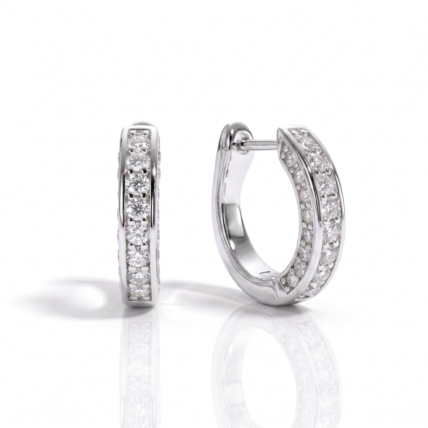 The Noir - Moissanite Hoop Earrings