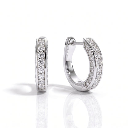The Noir - Moissanite Hoop Earrings