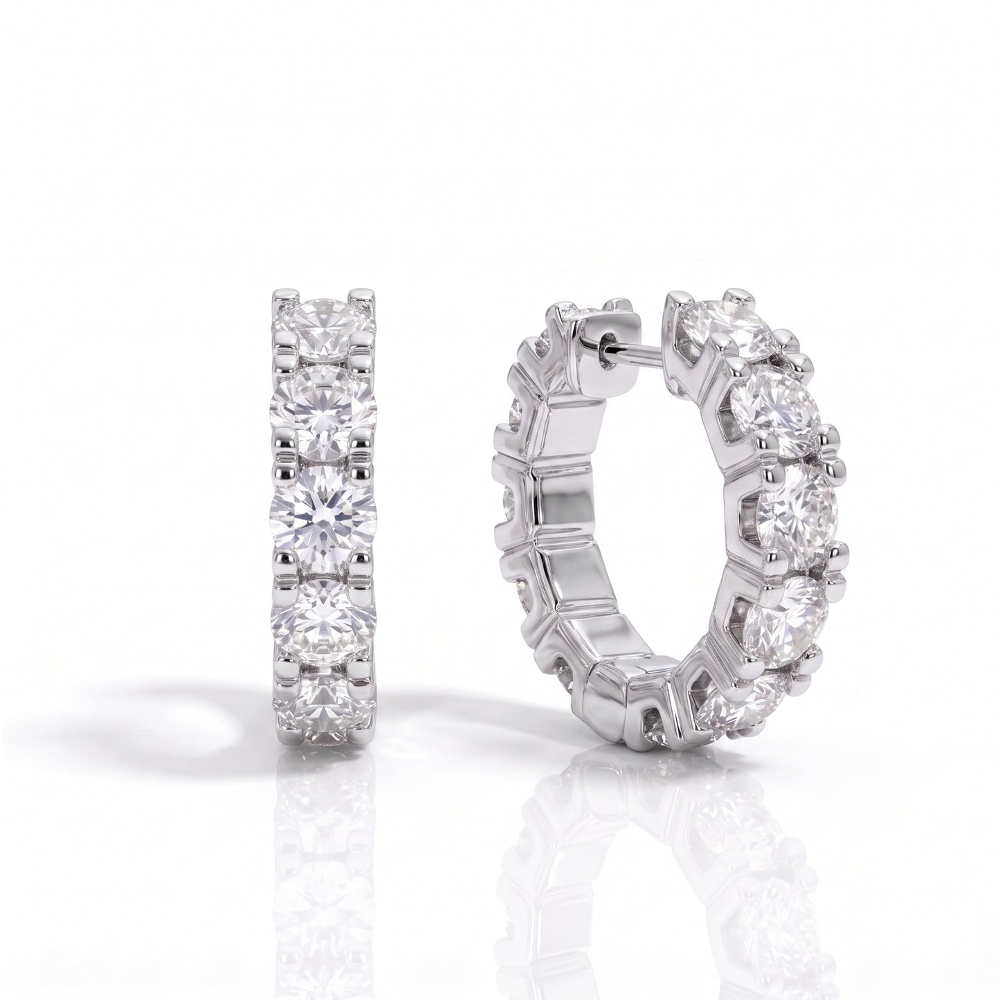 The Valenza - Moissanite Hoop Earrings
