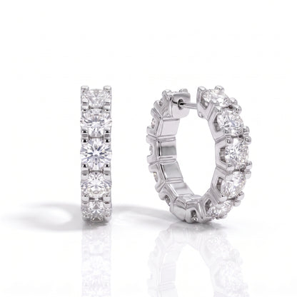 The Valenza - Moissanite Hoop Earrings