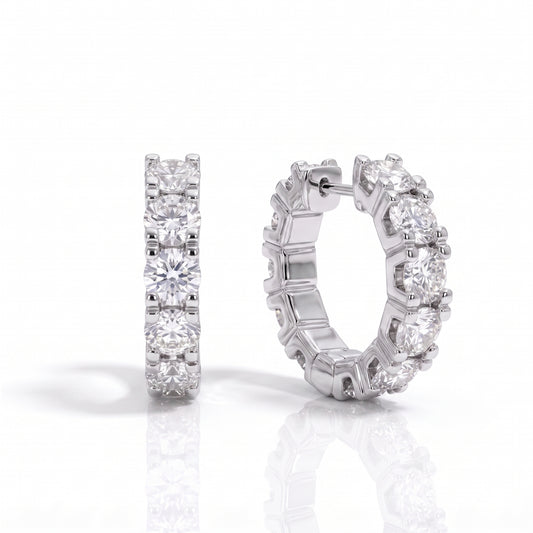 The Valenza - Moissanite Hoop Earrings