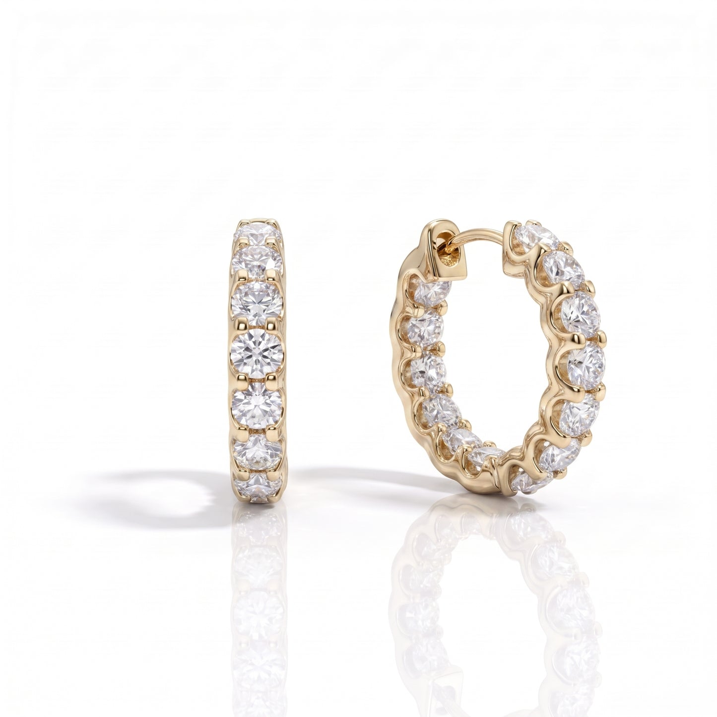 The Camilla – Moissanite Hoop Earrings