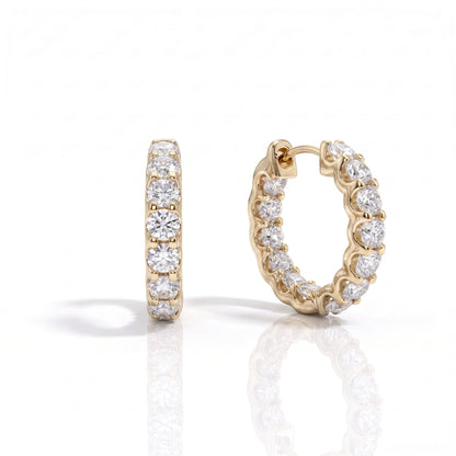 The Camilla – Moissanite Hoop Earrings