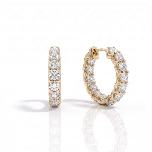 The Camilla – Moissanite Hoop Earrings