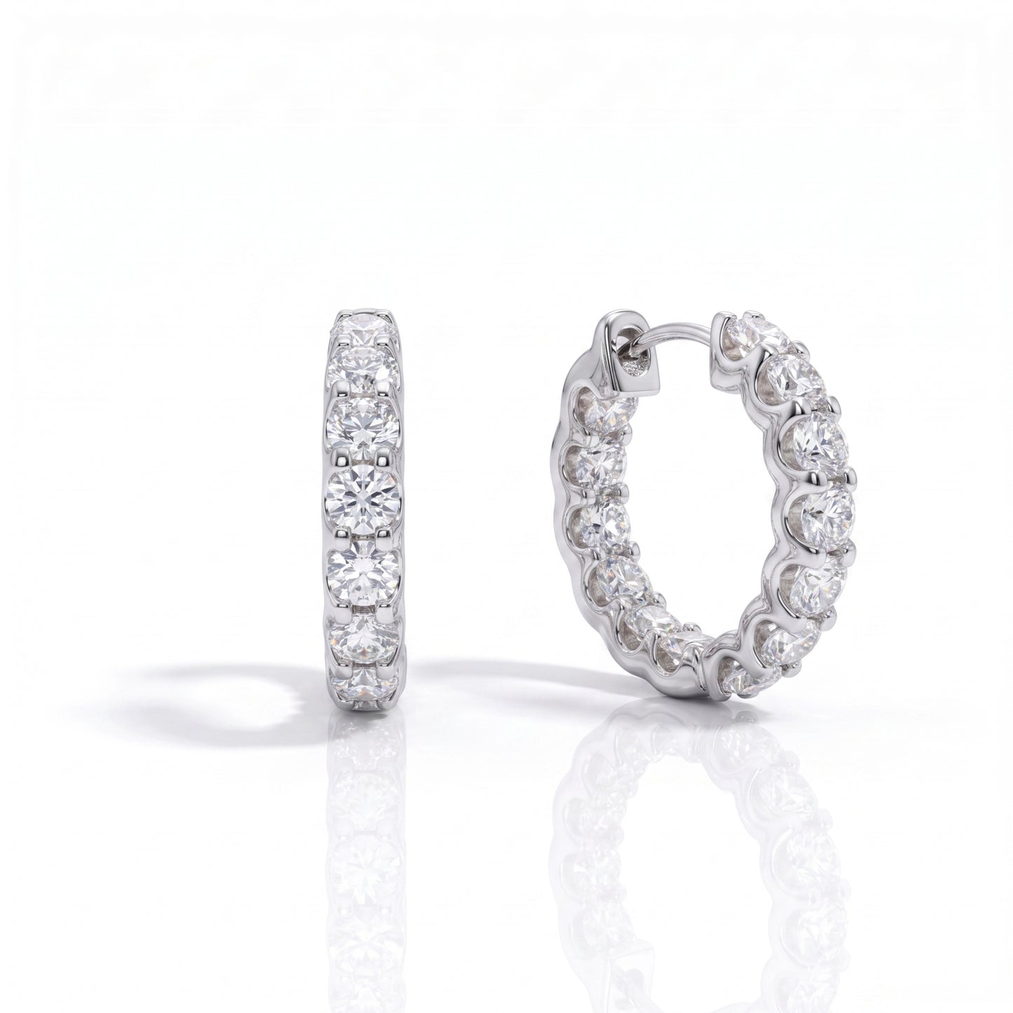 The Camilla – Moissanite Hoop Earrings